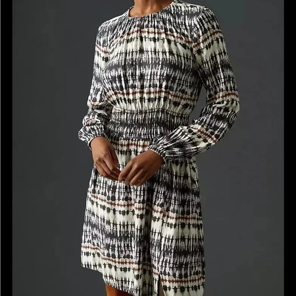 Bella Dahl Dresses & Skirts - Bella Dahl Jules Smocked Waist Tie Dye Print Dress Small